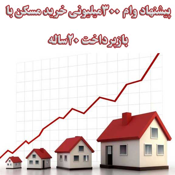 پیشنهاد وام ۳۰۰میلیونی خرید مسکن با بازپرداخت ۲۰ساله                                                                                                                                                                                                                                                        
