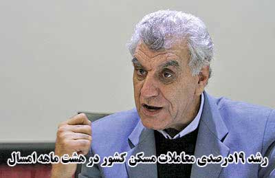 رشد ۱۹درصدی معاملات مسکن کشور در هشت ماهه امسال