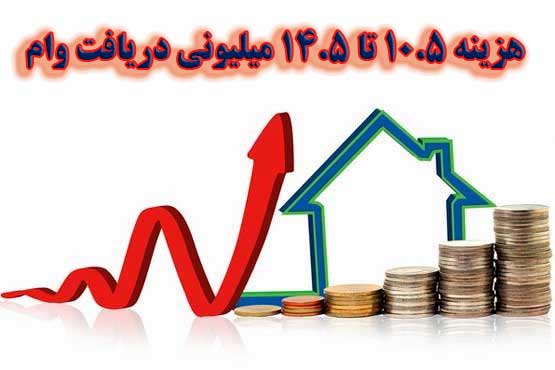 هزینه ۱۰.۵ تا ۱۴.۵ میلیونی دریافت وام مسکن                                                                                                                                                                                                                                                                  
