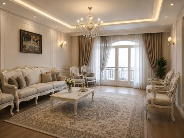 ۱۰۶ متر ۲ خواب ویو دار بالکن بزرگ سالن پرده خور