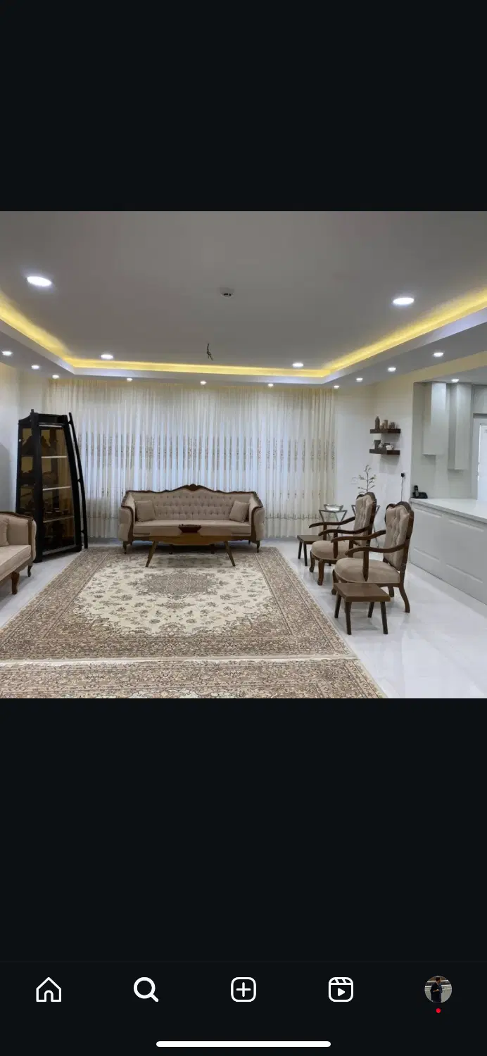 ۹۰متر۲خواب_روبه‌افتاب_خطی‌پرده‌خور