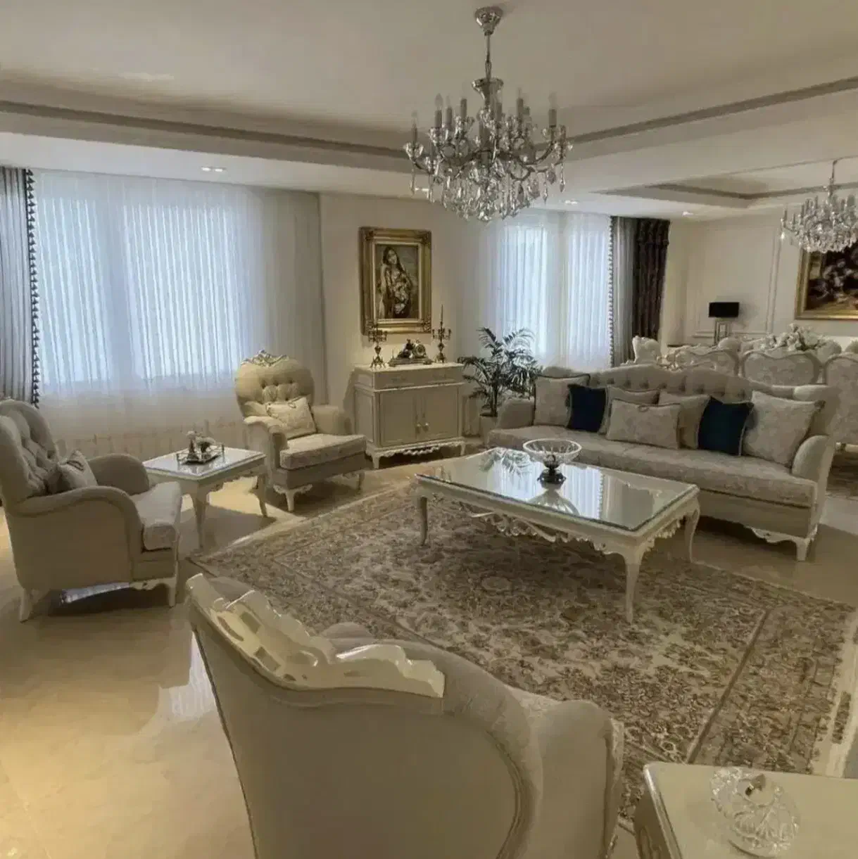۱۰۵متر_۲خواب_سالن پرده خور_۲واحدی_جنت‌آباد