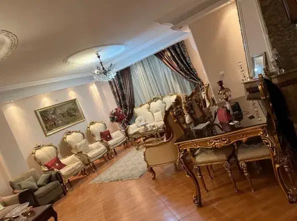 ۱۰۰ متر ،سالن پرده خور ، نما تراورتن ،جنت آباد