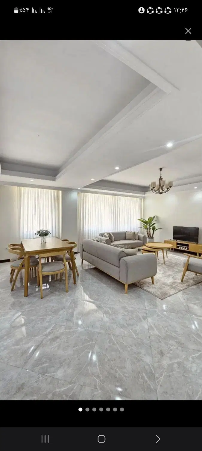 92متر 2خواب  فول  غرق نور سالن پرده خور تاپ لوکیشن