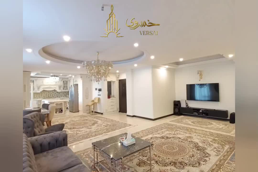 سالن پرده خور ۱۳۹متر۳خواب فول،طراحی نئوکلاسیک،نبرد