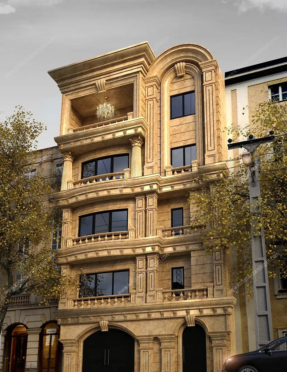 عمارت لوکس 130متری . فول امکانات ( رُند بازار )