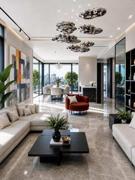 ۳۵۰‌متر MODERN+فول مشاعات+ ۳تراس ویو ۳۶۰درجه